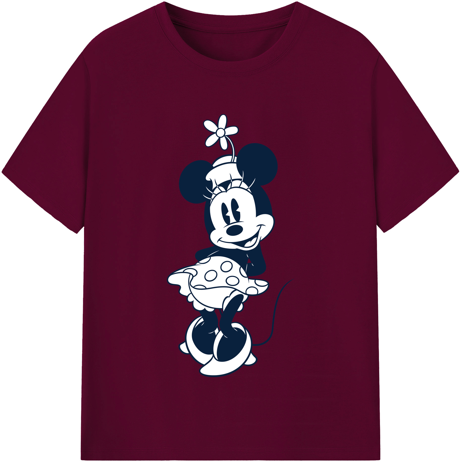 （画像用） ミッキーマウス Mickey Mouse レディースカジュアルプリントTシャツ（綿100％）
